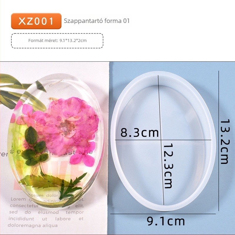 Szilikon forma készlet gyantához és szappantartó dobozokhoz – szabálytalan alakú, torta forma, DIY otthoni használatra