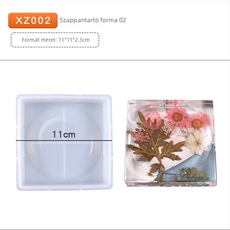 Szilikon forma készlet gyantához és szappantartó dobozokhoz – szabálytalan alakú, torta forma, DIY otthoni használatra