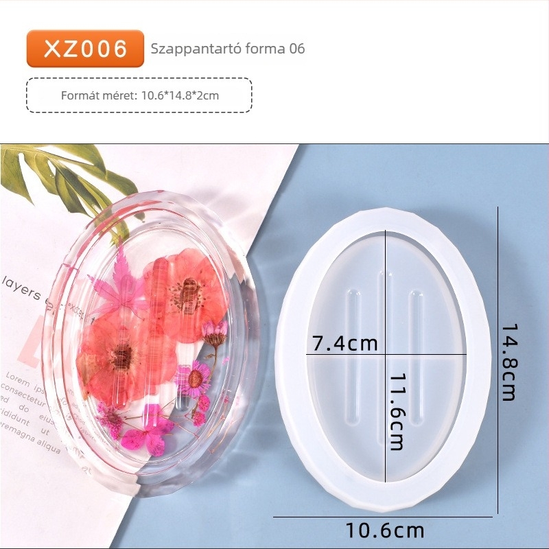 Szilikon forma készlet gyantához és szappantartó dobozokhoz – szabálytalan alakú, torta forma, DIY otthoni használatra