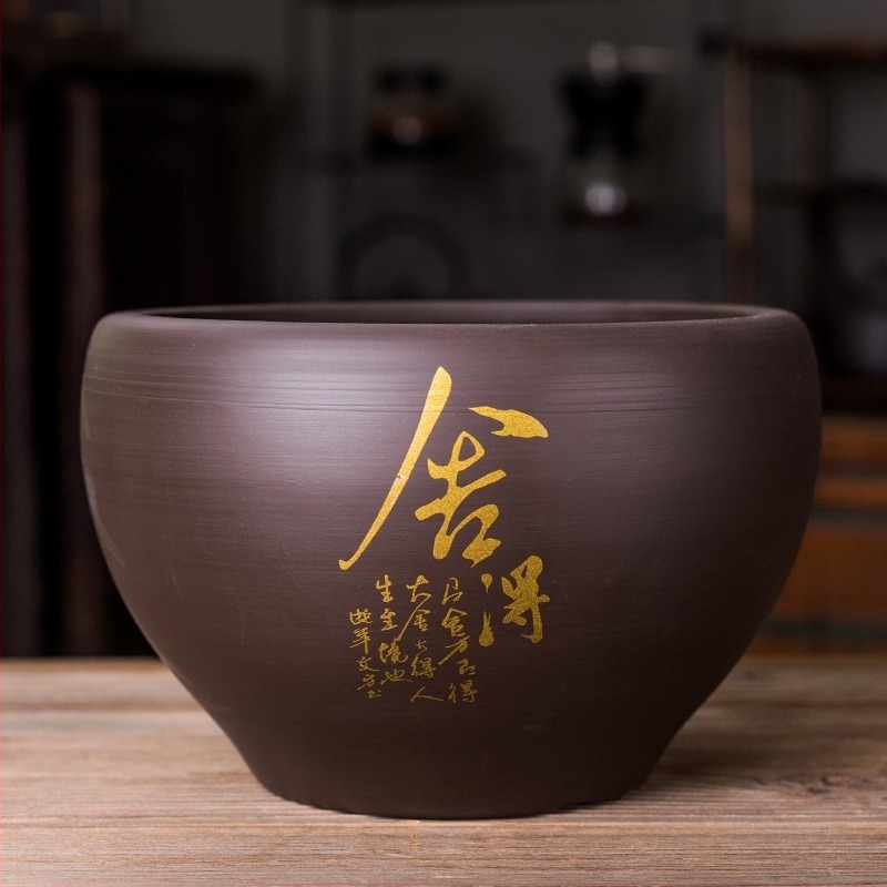 Cheng Xi lila homokból készült tea-üzem tartály vízmedencével és ecsetmosóval, Új kínai stílus