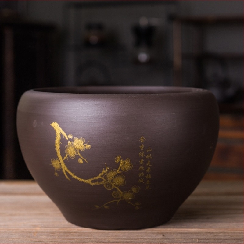 Cheng Xi lila homokból készült tea-üzem tartály vízmedencével és ecsetmosóval, Új kínai stílus