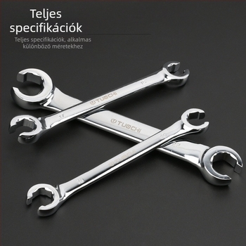 Tuochi Olajcső kulcs – kétfunkciós, nyitott vég hexagonális, nikkel-vas ötvözet, polírozott krómozás, 0,5 kg