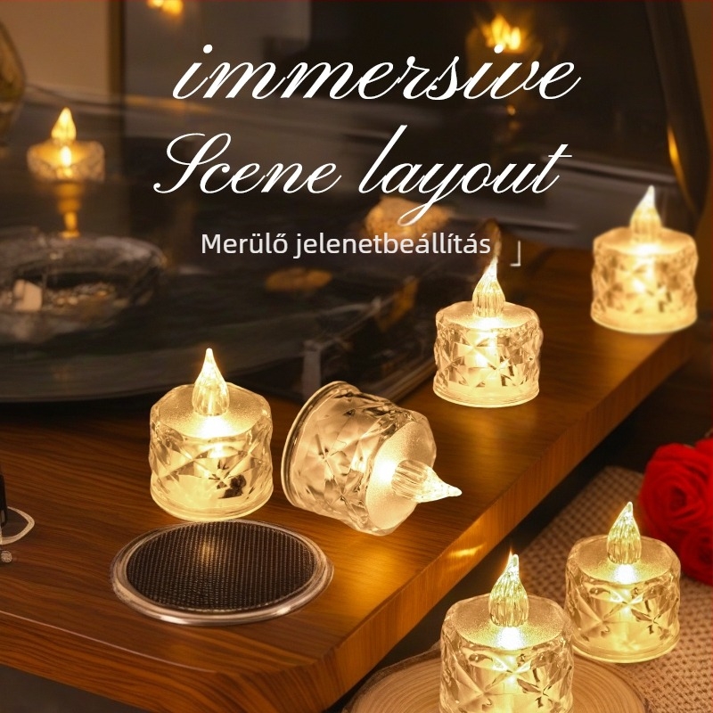 LED gyertya aromaterápiás viasz tablettákkal, szójával kevert viasz (Márka: Egyéb; Típus: aromaterápiás viasztabletták; IP-engedély: Nincs)