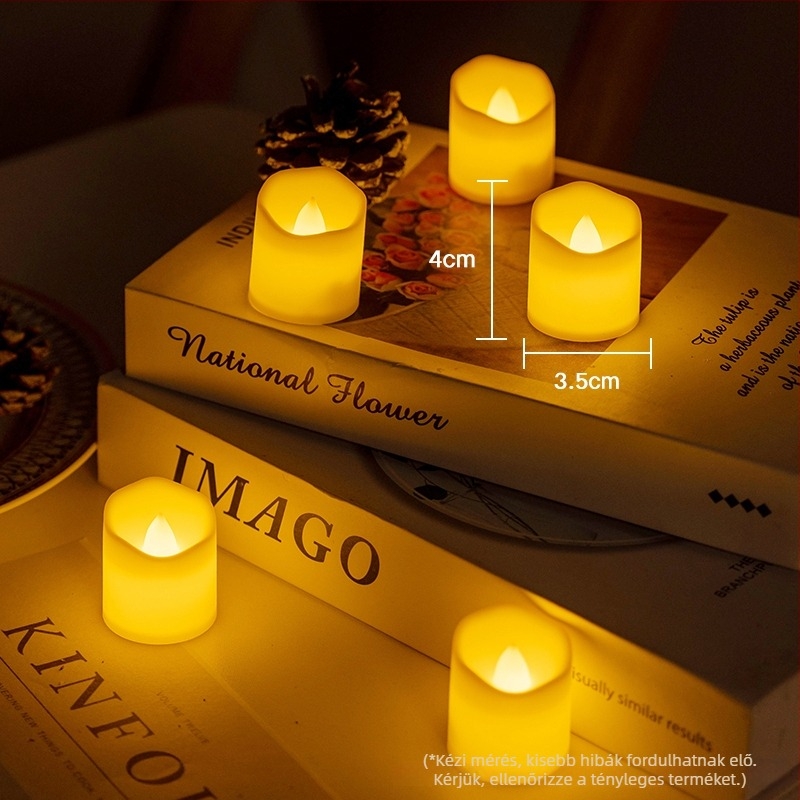 LED gyertya aromaterápiás viasz tablettákkal, szójával kevert viasz (Márka: Egyéb; Típus: aromaterápiás viasztabletták; IP-engedély: Nincs)