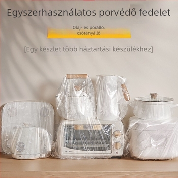 PE anyagú egyszer használatos porvédő készlet háztartási konyhai eszközökhöz — átlátszó védőfilm mikrohullámú sütőhöz, rizsfőzőhöz, edényhez és tepsikhez