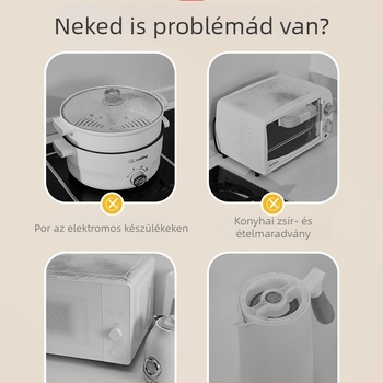 PE anyagú egyszer használatos porvédő készlet háztartási konyhai eszközökhöz — átlátszó védőfilm mikrohullámú sütőhöz, rizsfőzőhöz, edényhez és tepsikhez