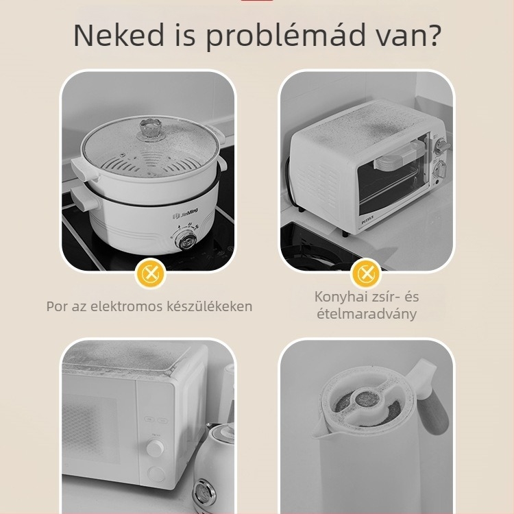 PE anyagú egyszer használatos porvédő készlet háztartási konyhai eszközökhöz — átlátszó védőfilm mikrohullámú sütőhöz, rizsfőzőhöz, edényhez és tepsikhez