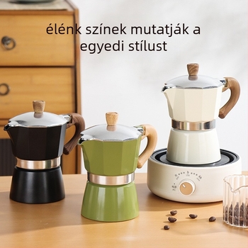 Olasz Moka kávéfőző otthoni használatra, alumínium ötvözet, Moka pot sorozat, kávé kivonás, logó nyomtatás elérhető