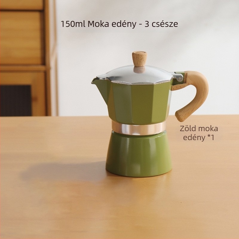 Olasz Moka kávéfőző otthoni használatra, alumínium ötvözet, Moka pot sorozat, kávé kivonás, logó nyomtatás elérhető