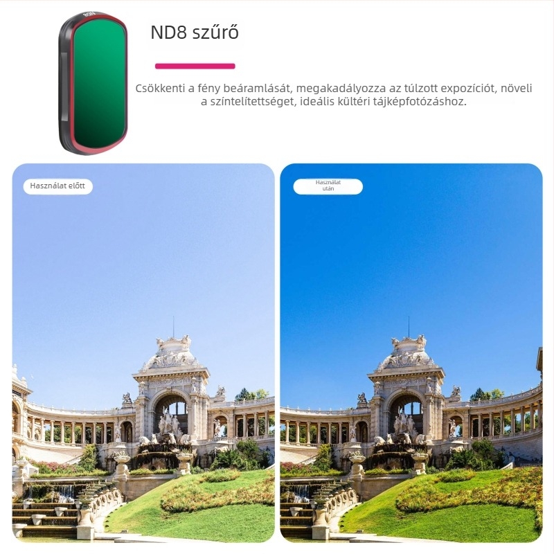 Zomei Polarizáló Szűrő DJI Osmo Pocket 3-hoz – Mágneses Gyorscsatlakozás UV/CPL/ND, Optikai Üveg