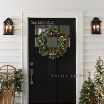 Beiqi műanyag karácsonyi koszorú függő ajtók és ablakok dekorációjához
