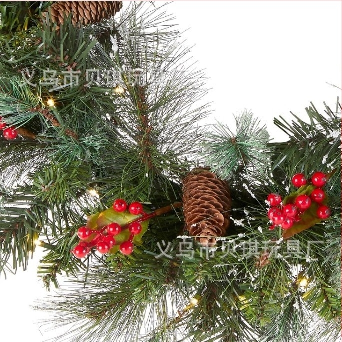 Beiqi műanyag karácsonyi koszorú függő ajtók és ablakok dekorációjához