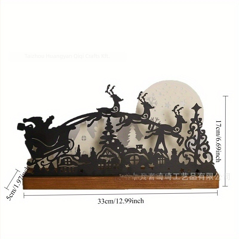 Csillagos égbolttal vetített gyertyatartó, modern minimalistfa karácsonyi dekoráció