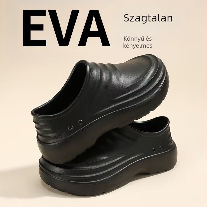 Uniszex szakácscipő, csúszásmentes, olajálló, puha talpú, EVA felsőrész és talp, varrott kivitelezés, Oil-Wax felület