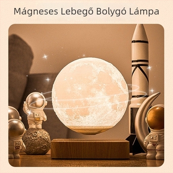Mágneses levitációs holdlámpa asztali lámpa, LED világítás, érintéses kapcsoló, ABS anyag, 110–220V