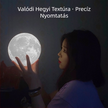 Mágneses levitációs holdlámpa asztali lámpa, LED világítás, érintéses kapcsoló, ABS anyag, 110–220V