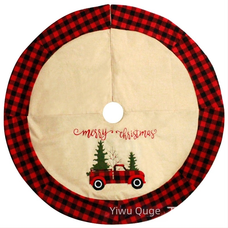 Karácsonyi fa szoknya, textil anyagú, szalaggal, dekorációs kellék karácsonyhoz, Fun pigeon