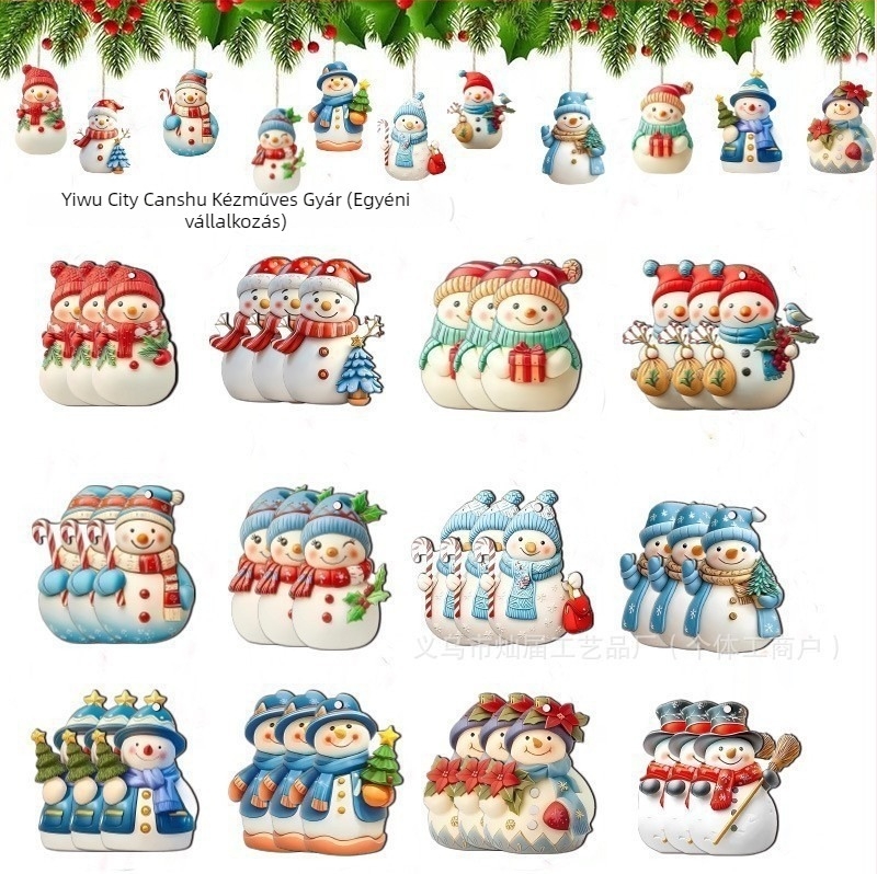 Fából készített karácsonyi akasztós dísz, amerikai stílus, cikkszám 77834, márka Independent