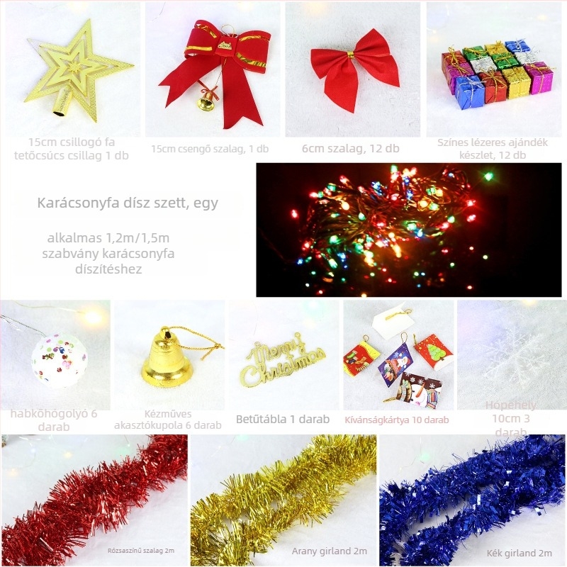 Műanyag karácsonyfa díszítőkészlet — kézzel készített kiegészítők, stílusok: koreai, rajzfilm, modern egyszerűség, modern művészet; márka Nihuang