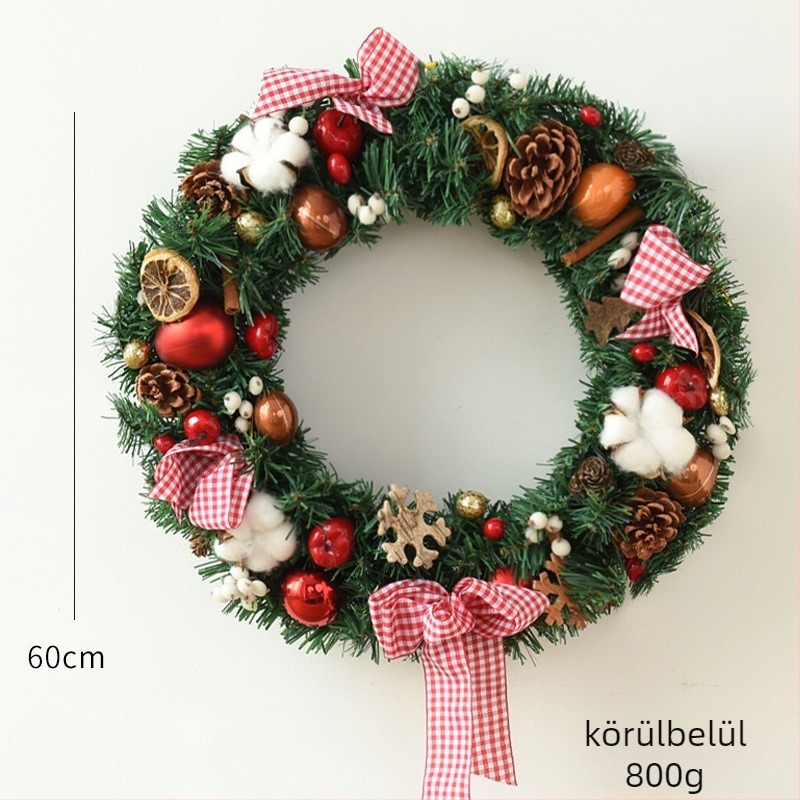 NUCHI Karácsonyi koszorú PVC, kézzel készített dekoráció (Márka: NUCHI; Anyag: PVC; Feldolgozás: Kézzel készített; Kategória: Karácsonyi díszkoszorú; Alkalmas ünnep: Karácsony)