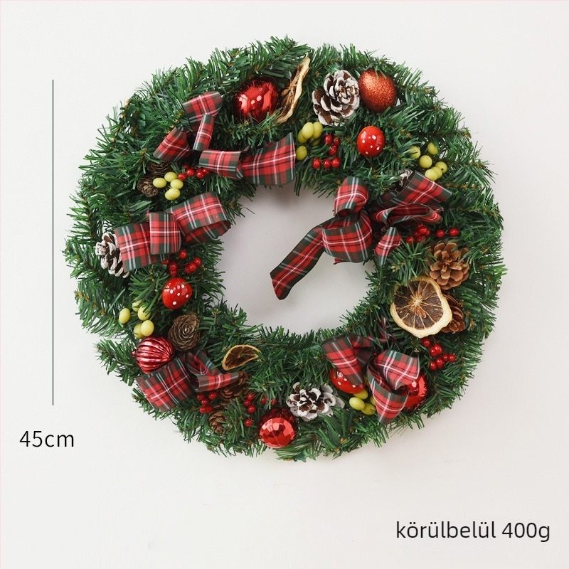 NUCHI Karácsonyi koszorú PVC, kézzel készített dekoráció (Márka: NUCHI; Anyag: PVC; Feldolgozás: Kézzel készített; Kategória: Karácsonyi díszkoszorú; Alkalmas ünnep: Karácsony)