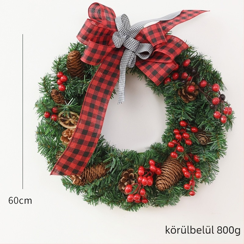 NUCHI Karácsonyi koszorú PVC, kézzel készített dekoráció (Márka: NUCHI; Anyag: PVC; Feldolgozás: Kézzel készített; Kategória: Karácsonyi díszkoszorú; Alkalmas ünnep: Karácsony)