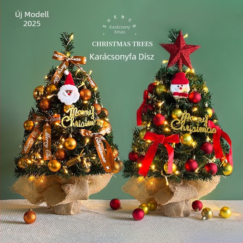 Mini karácsonyfa készlet asztali díszítéshez — PVC, Márka: Dun Nan, Termékkód: DN-SDS-030, IP-engedély: Nem, Kategória: Karácsonyfa