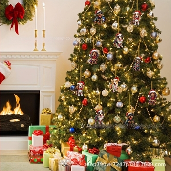 Akril Karácsonyi kutya autós dísz, belső függő, modern stílus