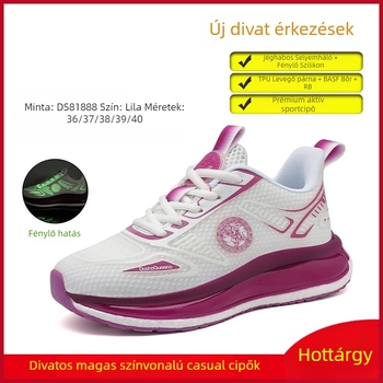 Uniszex kosárlabda cipő, légáteresztő hálós felsőrész, EVA talp, fűzővel, vastag talppal