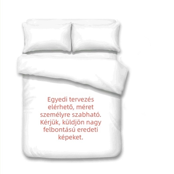 Háromrészes ágyneműkészlet digitális nyomással, kartún mintával, anyag: kémiai rost, grammsúly: 800 g
