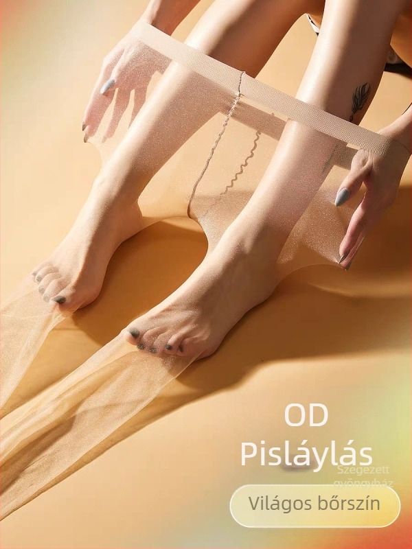 0D Ultra vékony gyöngyház harisnya nőknek, átlátszó lábujjakkal, fényes és szexi