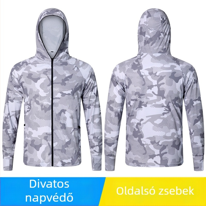 Csíkos poliészter halászati felső, gyorsan száradó, lélegző, nedvességelvezető, nyári használatra