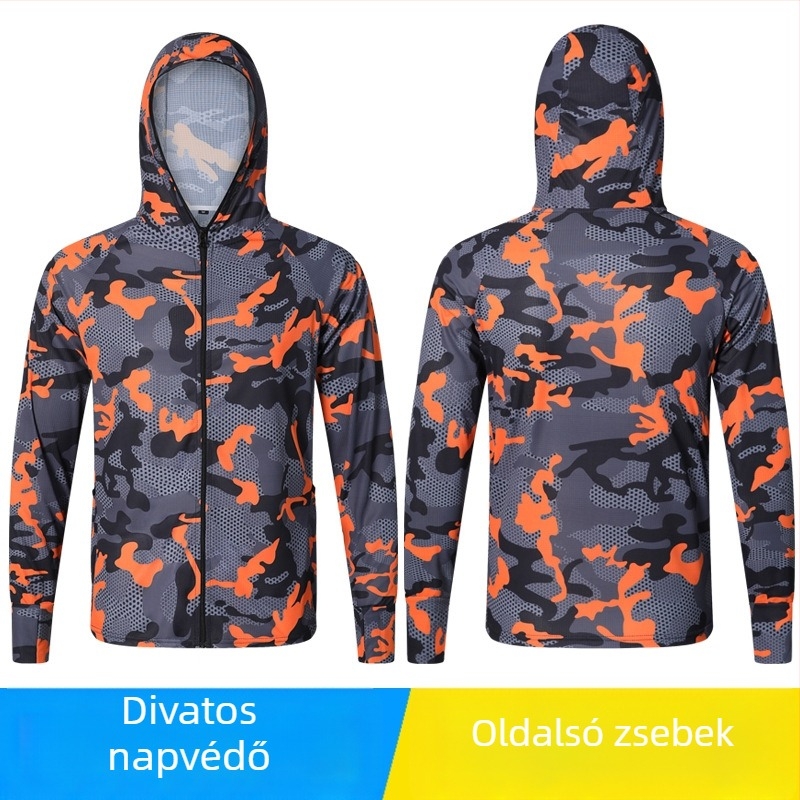 Csíkos poliészter halászati felső, gyorsan száradó, lélegző, nedvességelvezető, nyári használatra