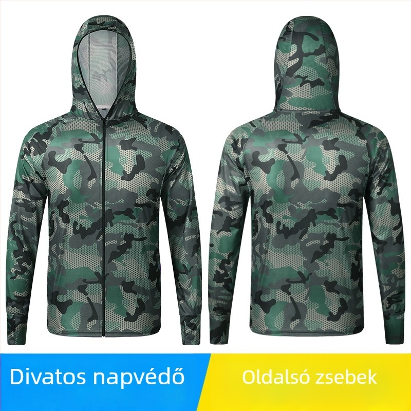 Csíkos poliészter halászati felső, gyorsan száradó, lélegző, nedvességelvezető, nyári használatra