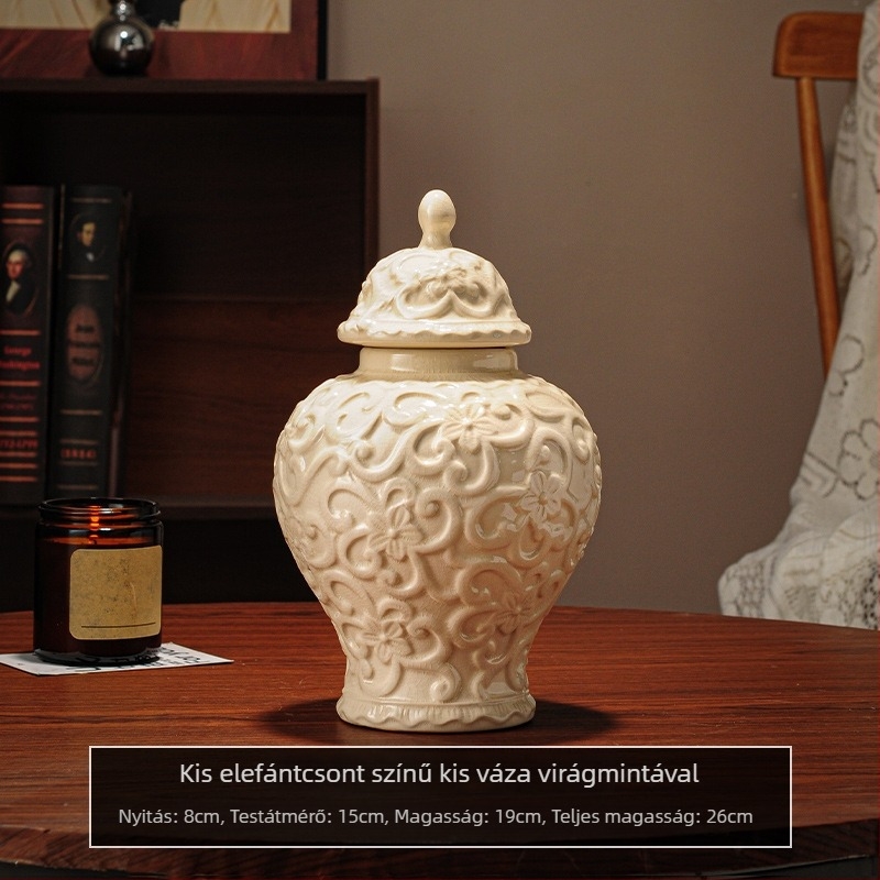 Kerámia General Jar — Antik középkori stílus, kézzel festett, kézzel készített, európai stílus (kerámia; európai stílus; kézzel festett; kézzel készített)