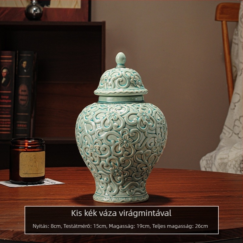 Kerámia General Jar — Antik középkori stílus, kézzel festett, kézzel készített, európai stílus (kerámia; európai stílus; kézzel festett; kézzel készített)