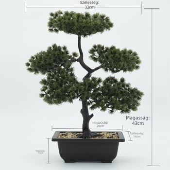 Mingyi Welcome Pine műanyag bonsai, injekciós formázású kivitel