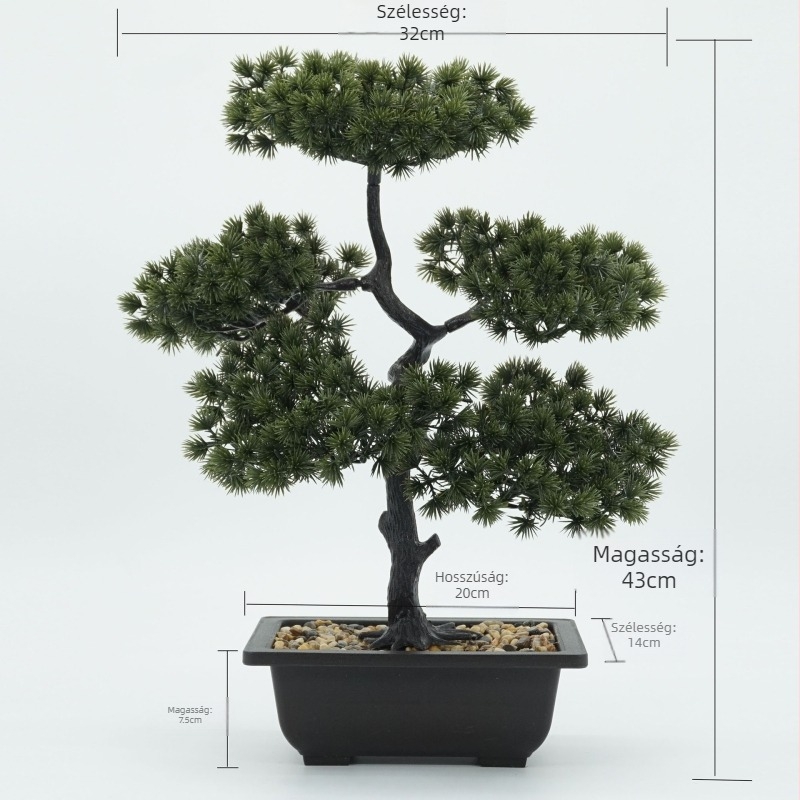 Mingyi Welcome Pine műanyag bonsai, injekciós formázású kivitel