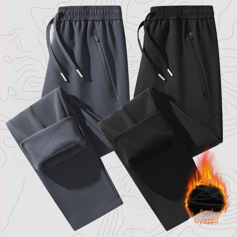 Férfi softshell nadrág fleece béléses, szél- és vízálló téli túrákhoz és hegymászáshoz, több zsebbel