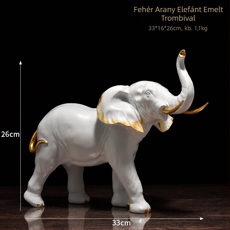  Anya és a gyermek elefánt rezin szobor — By Moonlight, szintetikus gyanta, gyanta alkotások, karton csomagolás