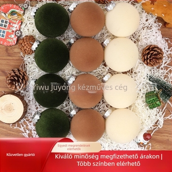 Karácsonyi flocking golyó — Poly Velvet márka, flocking anyag és flocking készítés