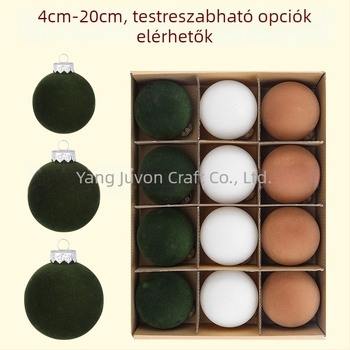 Karácsonyi flocking golyó — Poly Velvet márka, flocking anyag és flocking készítés