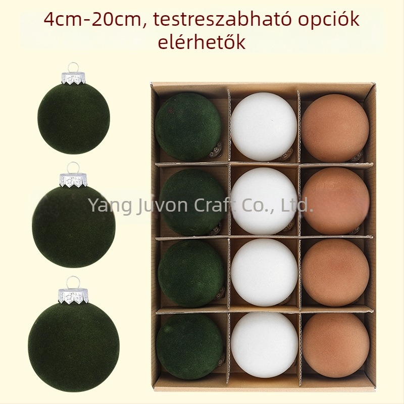 Karácsonyi flocking golyó — Poly Velvet márka, flocking anyag és flocking készítés