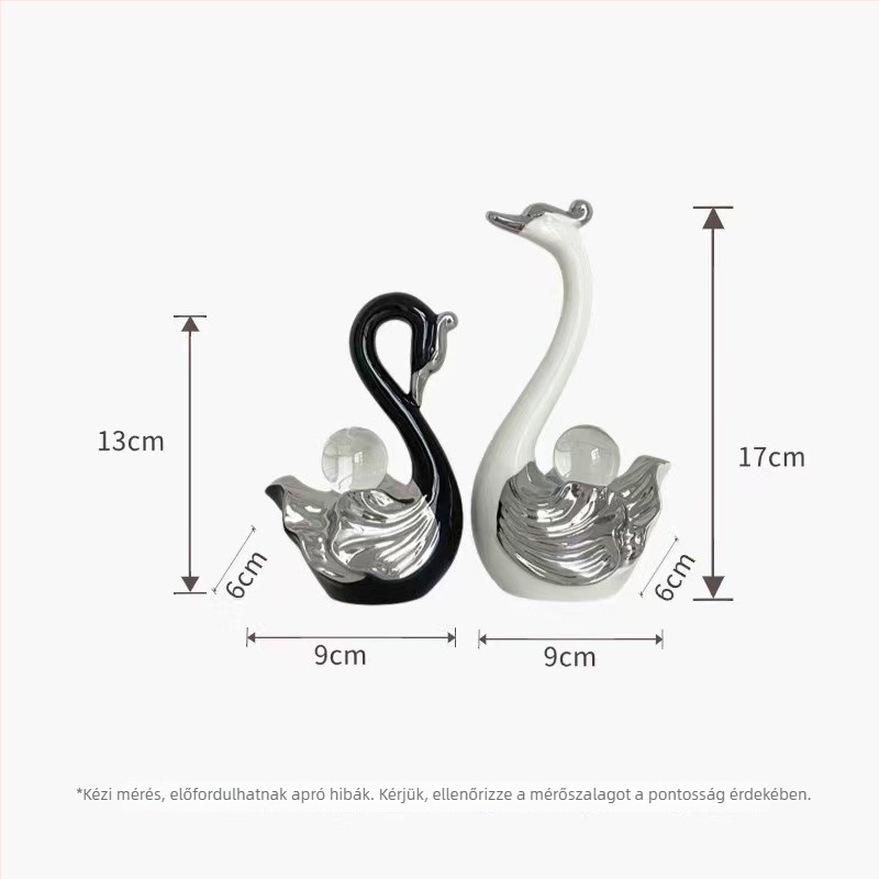 Hattyú dísz gyantából, könnyű luxus stílus, faragott kidolgozás, egyedi feldolgozás, ID 6ijaW3hY