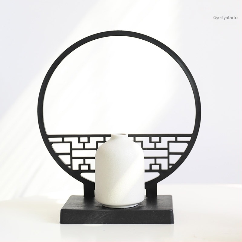 Kínai stílusú íróasztal elválasztó bambuszlevelekkel és Zen virágmotívumokkal, fél felhő képernyő (Nem importált; Nem ajándék; Nincs IP engedély)