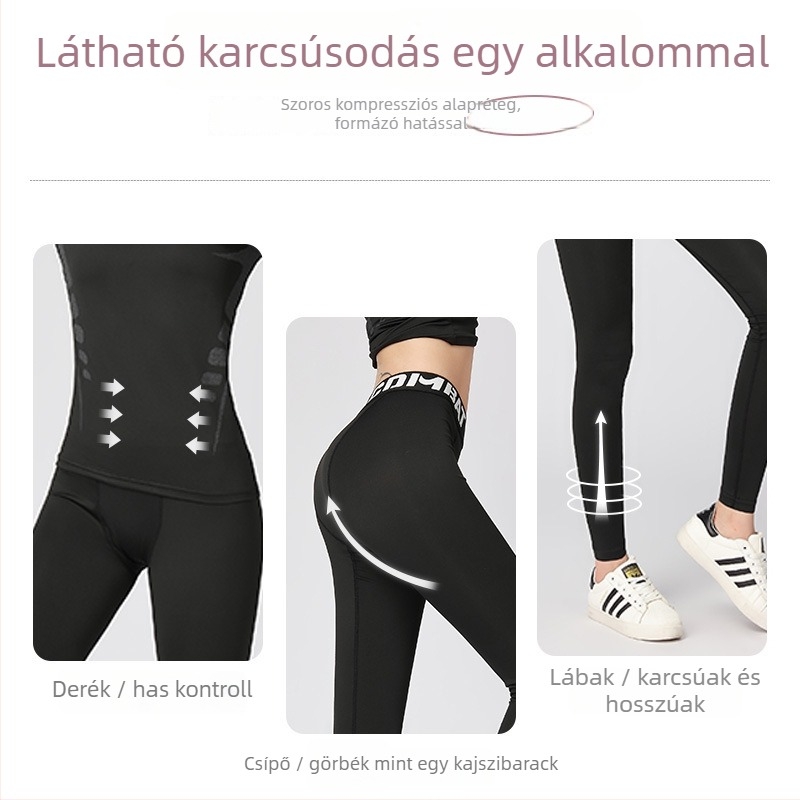 Női gyorsan száradó termo-kompressziós alapréteg fleece béléssel, síeléshez, jóga és fitneszhez