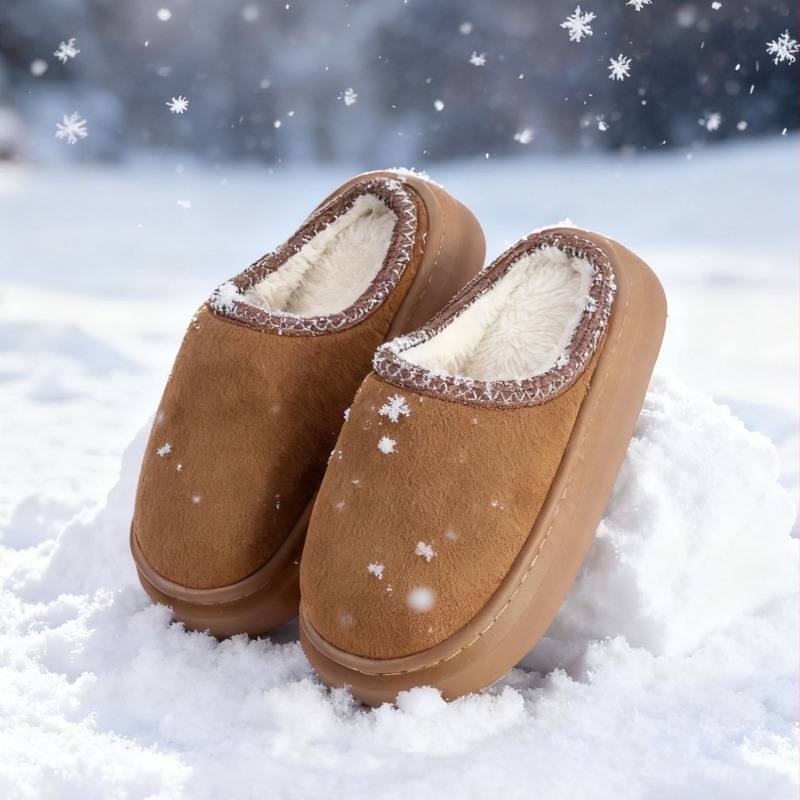 Téli pamut papucs gyerekeknek vastag talppal, mindennapi stílus, 4-12 éveseknek