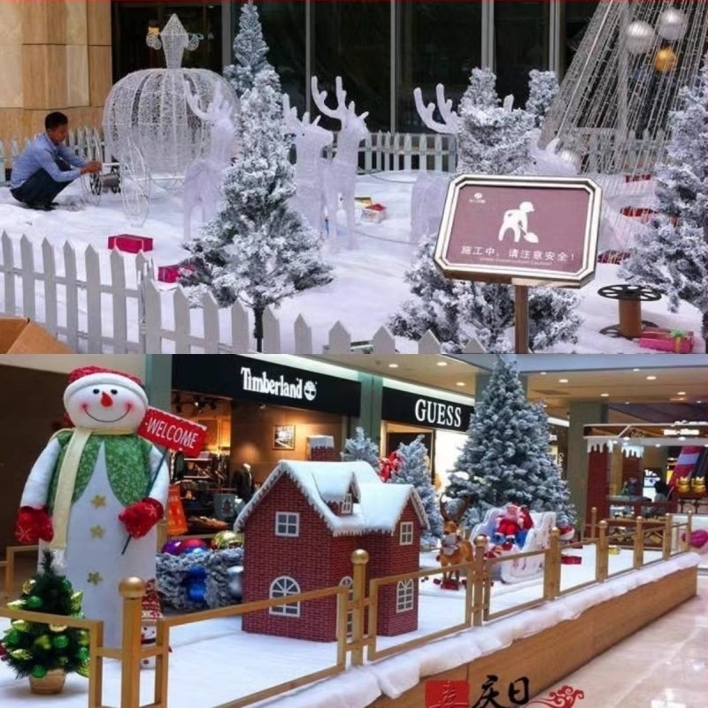 Karácsonyi dekoráció ablakba – poliészter hópehely dísz, Mingyu márka, stílus 18328127424