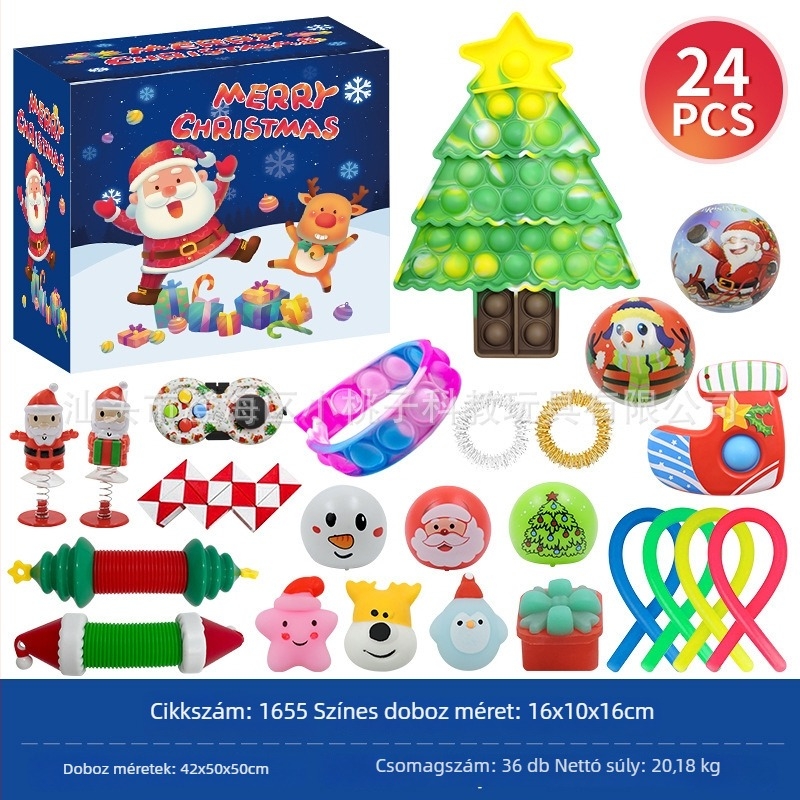 Karácsonyi puzzle játék: Luban labirintus golyó vasgyűrű kinyitóval, műanyag, csomagolás színes dobozba, ajándék gyermekeknek és barátoknak