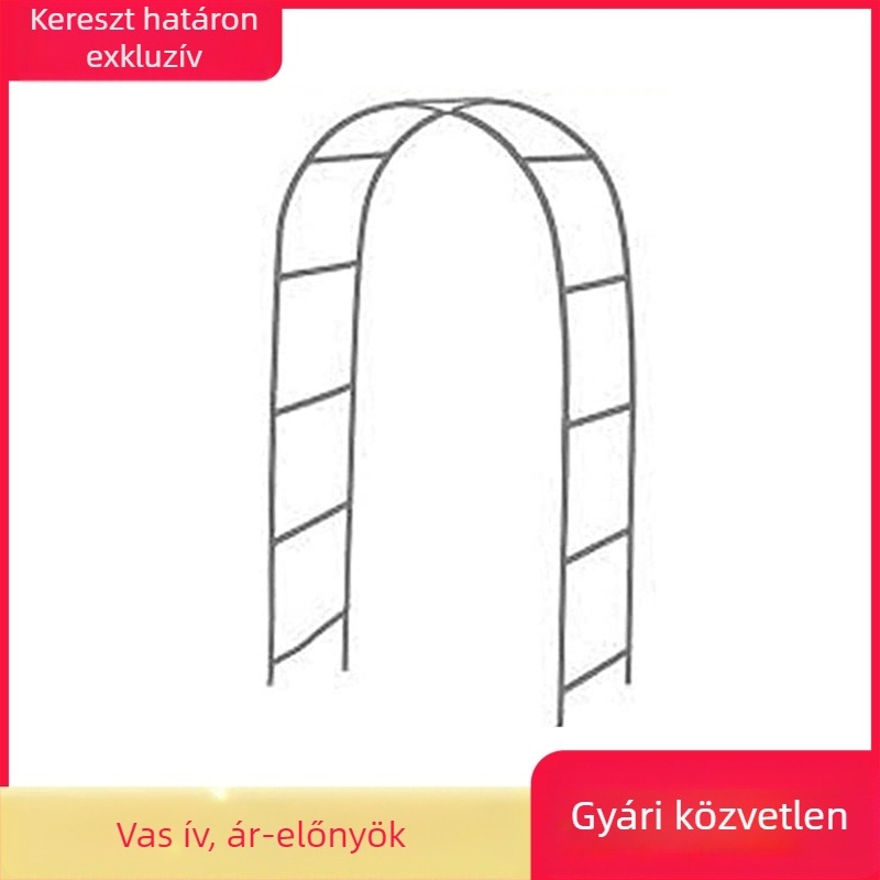 Kültéri virágboltív esküvői háttérrel és lufitartóval — Galvanizált vas, karton csomagolás, nem importált